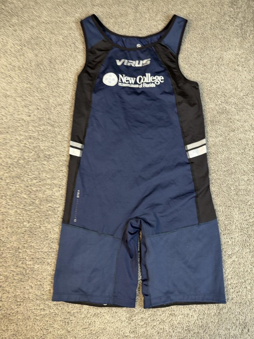 VIRUS Elevate V3 Weightlifting Singlet Womens L Blue Silver Bioceramic